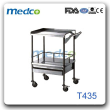 ¡Caliente! Carro médico de acero inoxidable T435